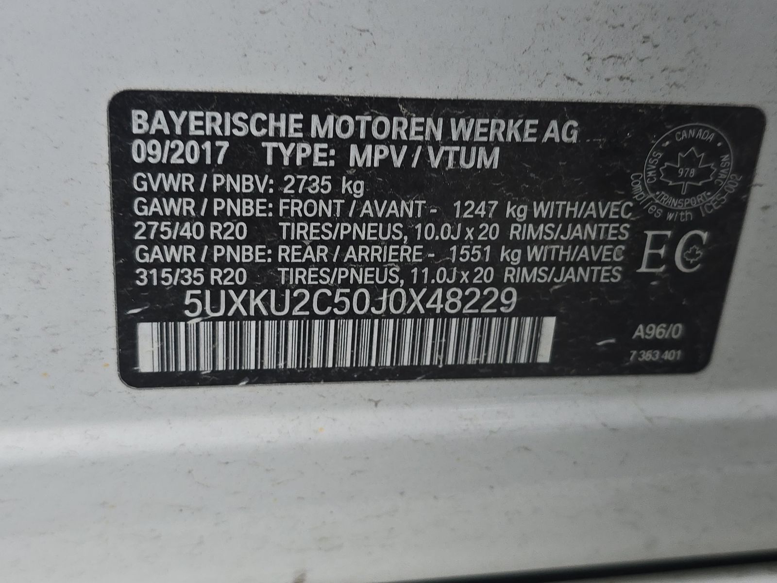 2018 BMW X6 xDrive35i AWD