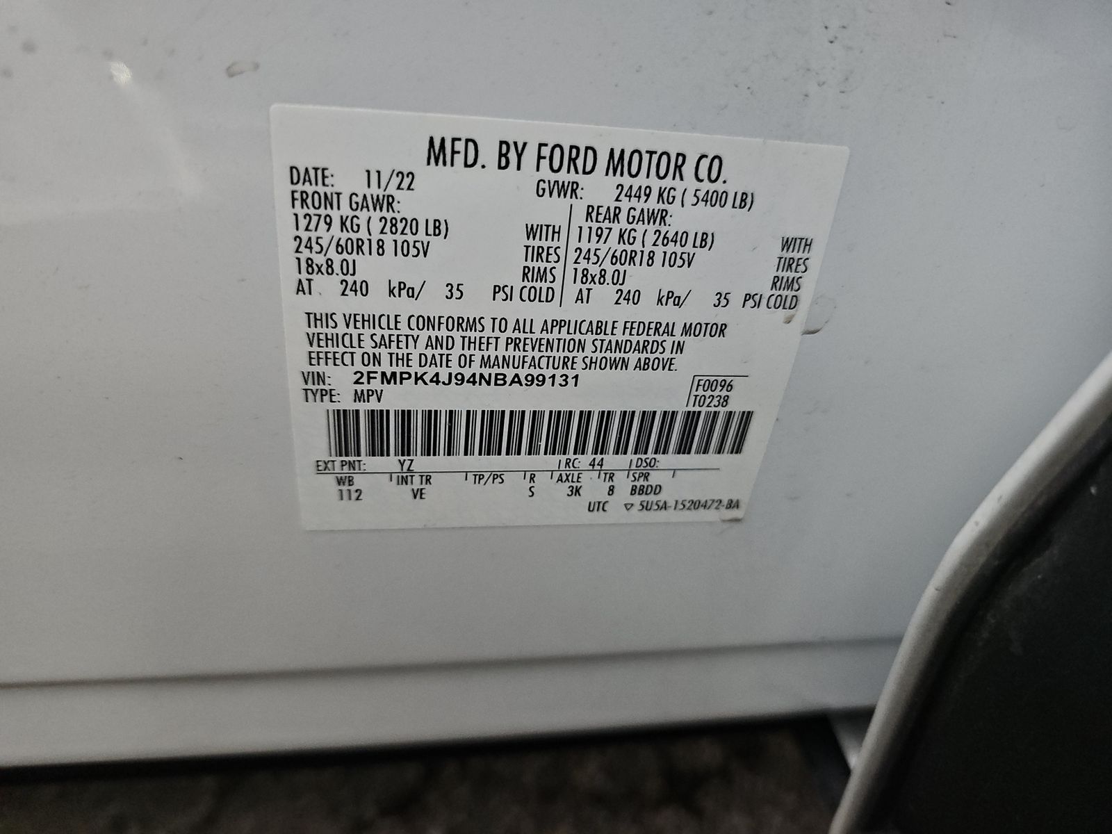 2022 Ford Edge SEL AWD