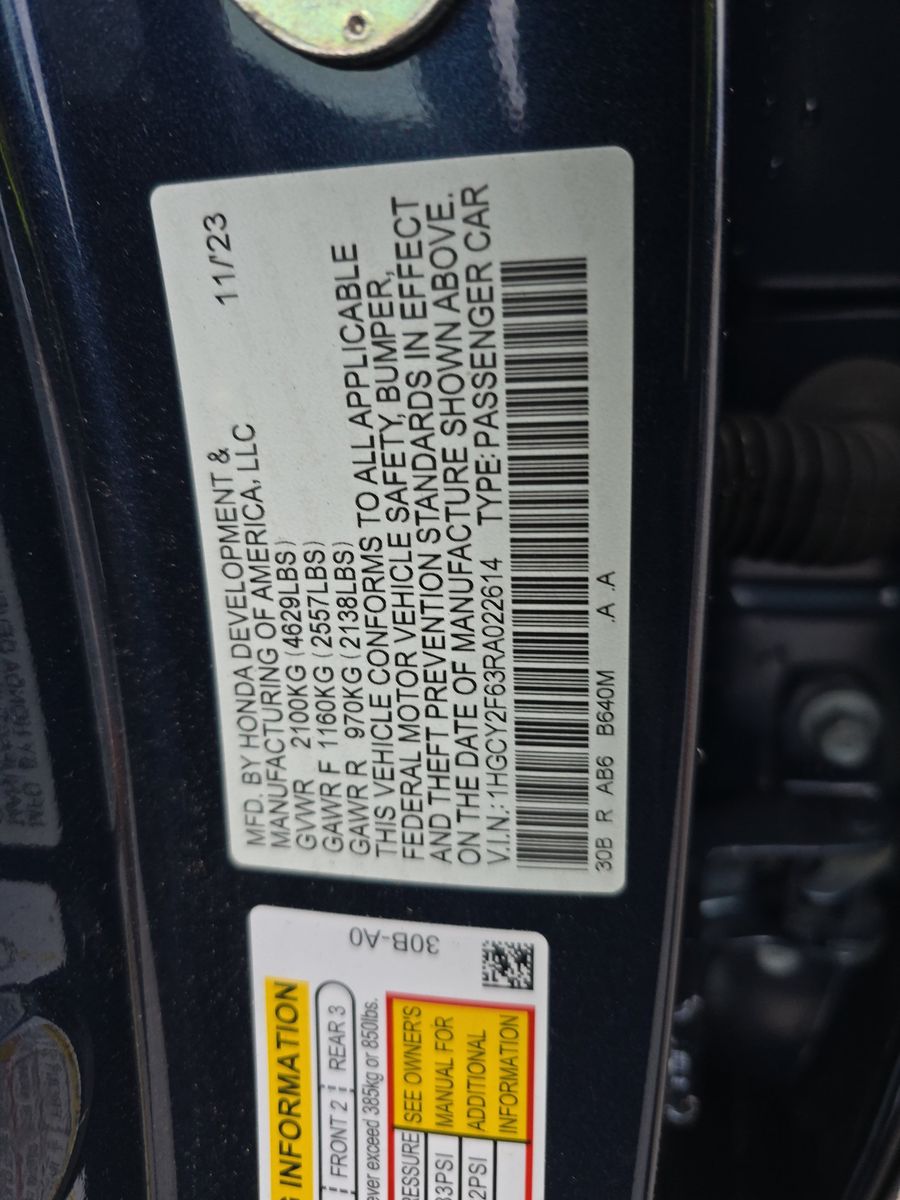 2024 Honda Accord Hybrid EX-L FWD
