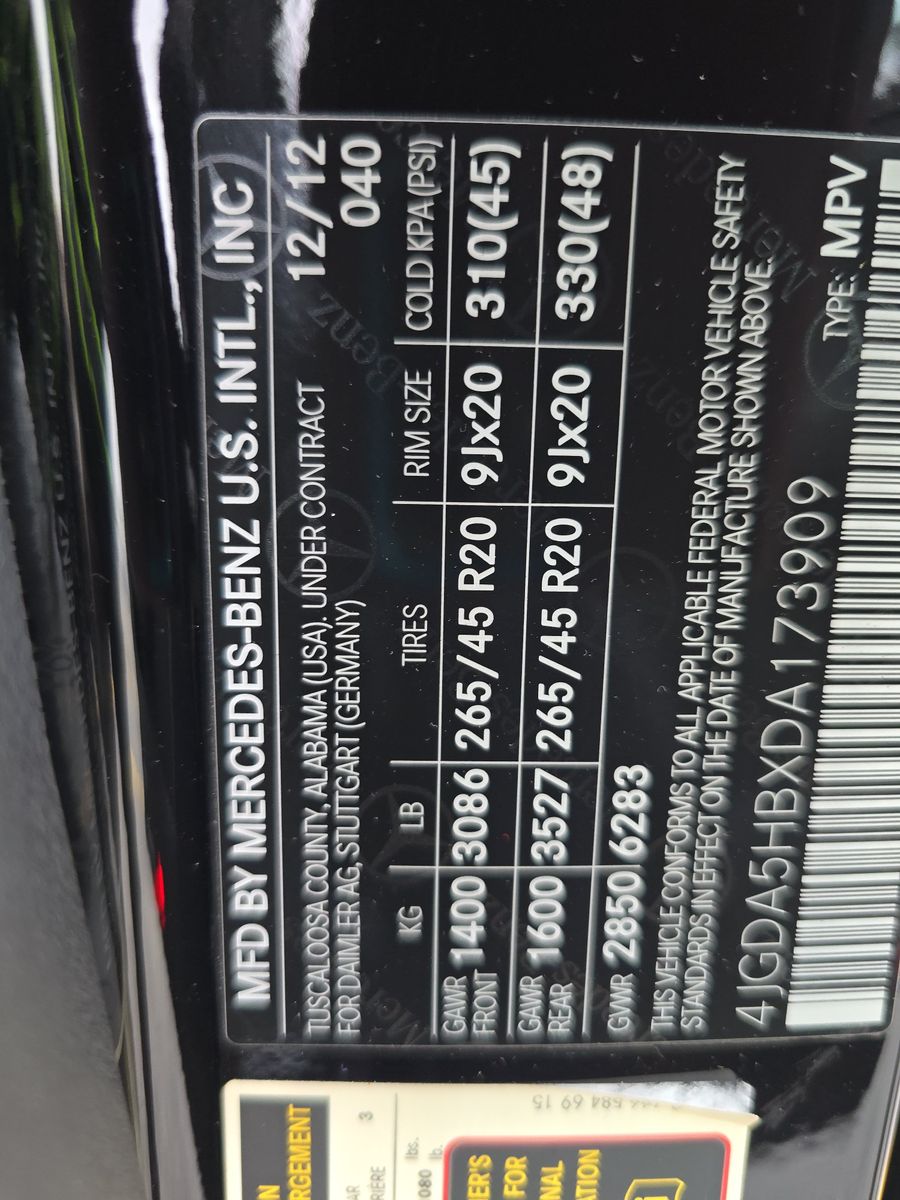 2013 Mercedes-Benz M-Class ML 350 AWD