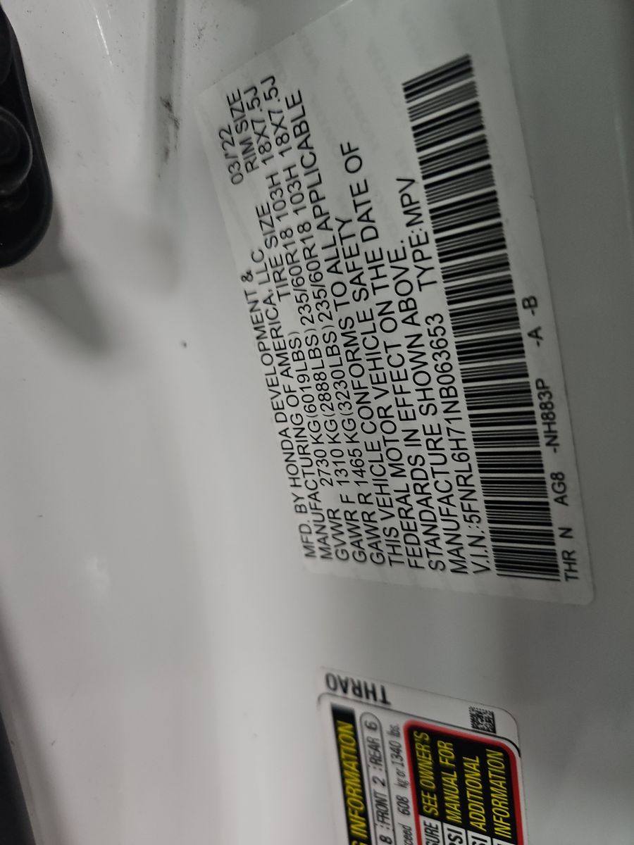 2022 Honda Odyssey EX-L FWD