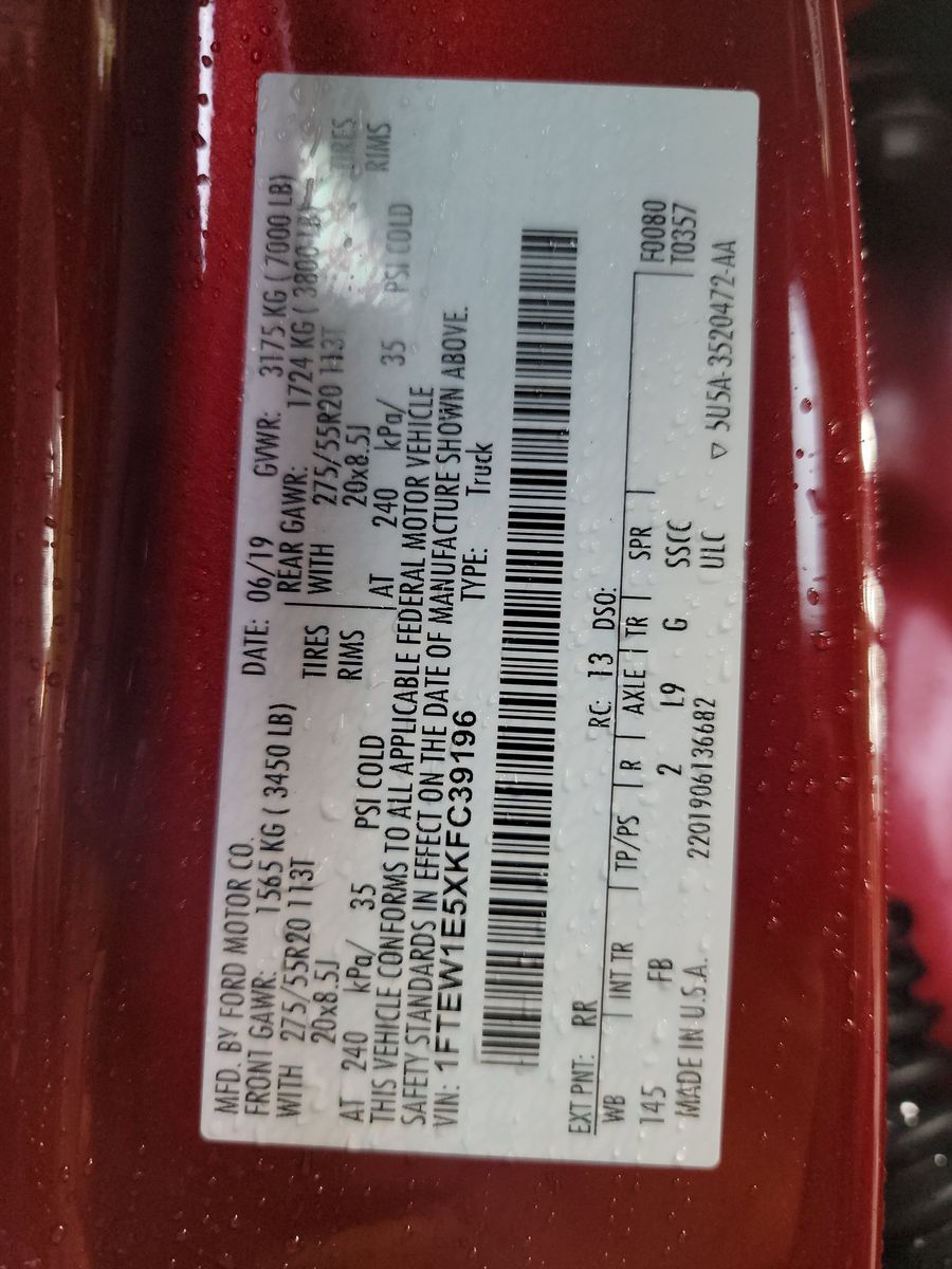 2019 Ford F-150 XLT AWD