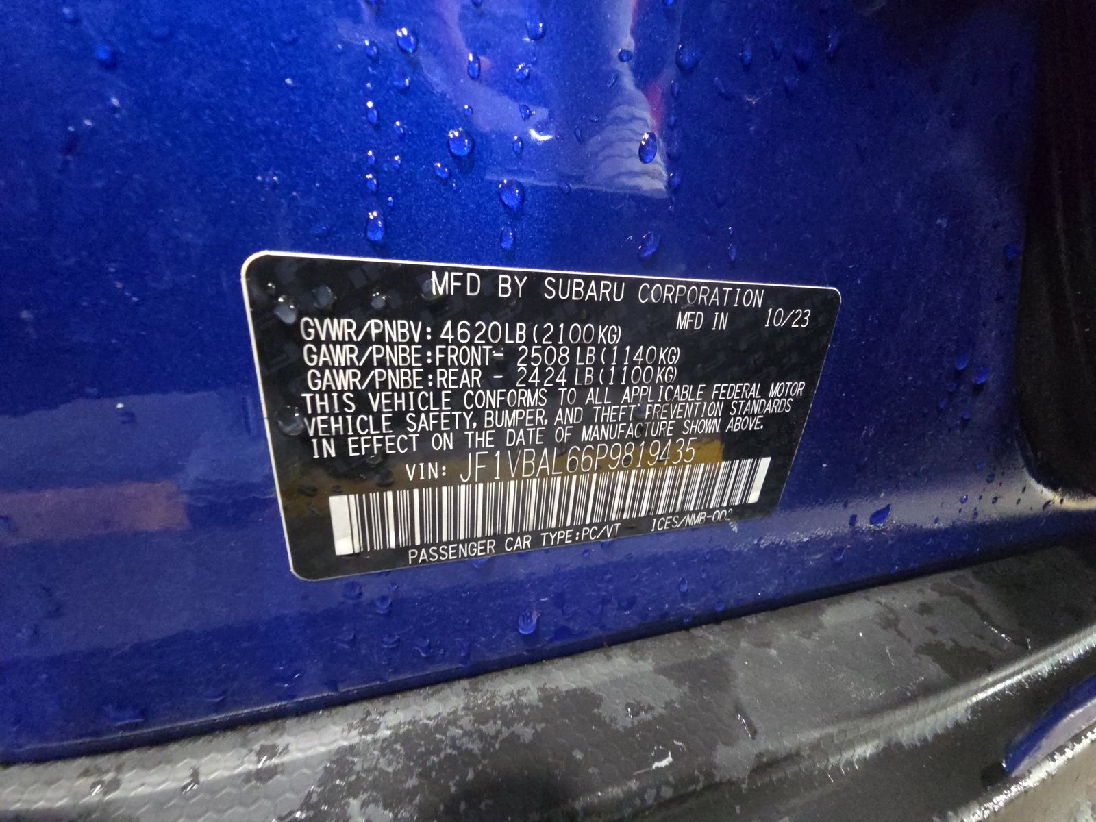 2023 Subaru WRX Limited AWD