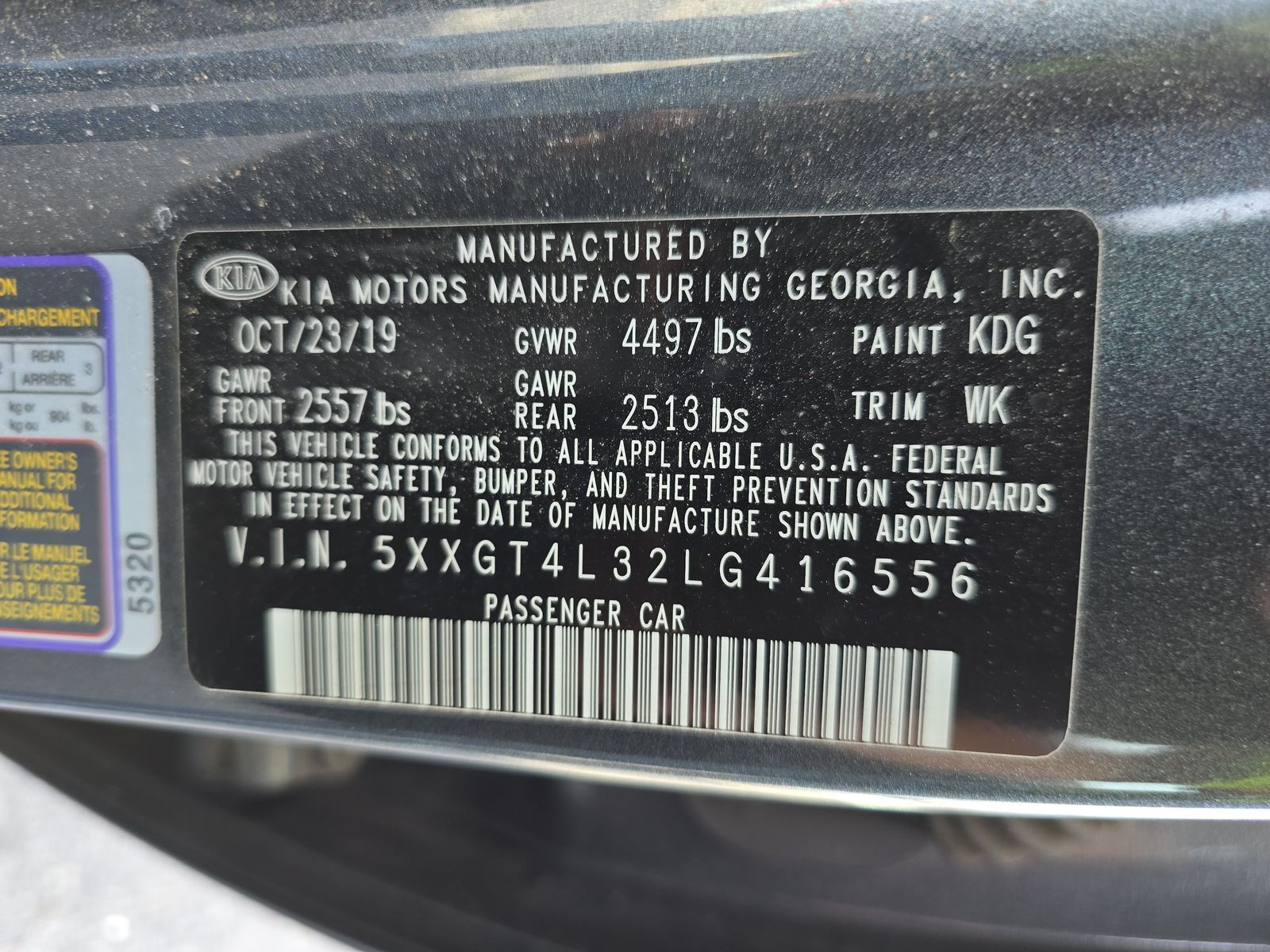 2020 Kia Optima S FWD