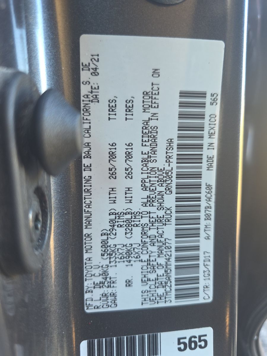 2021 Toyota Tacoma TRD Off-Road AWD