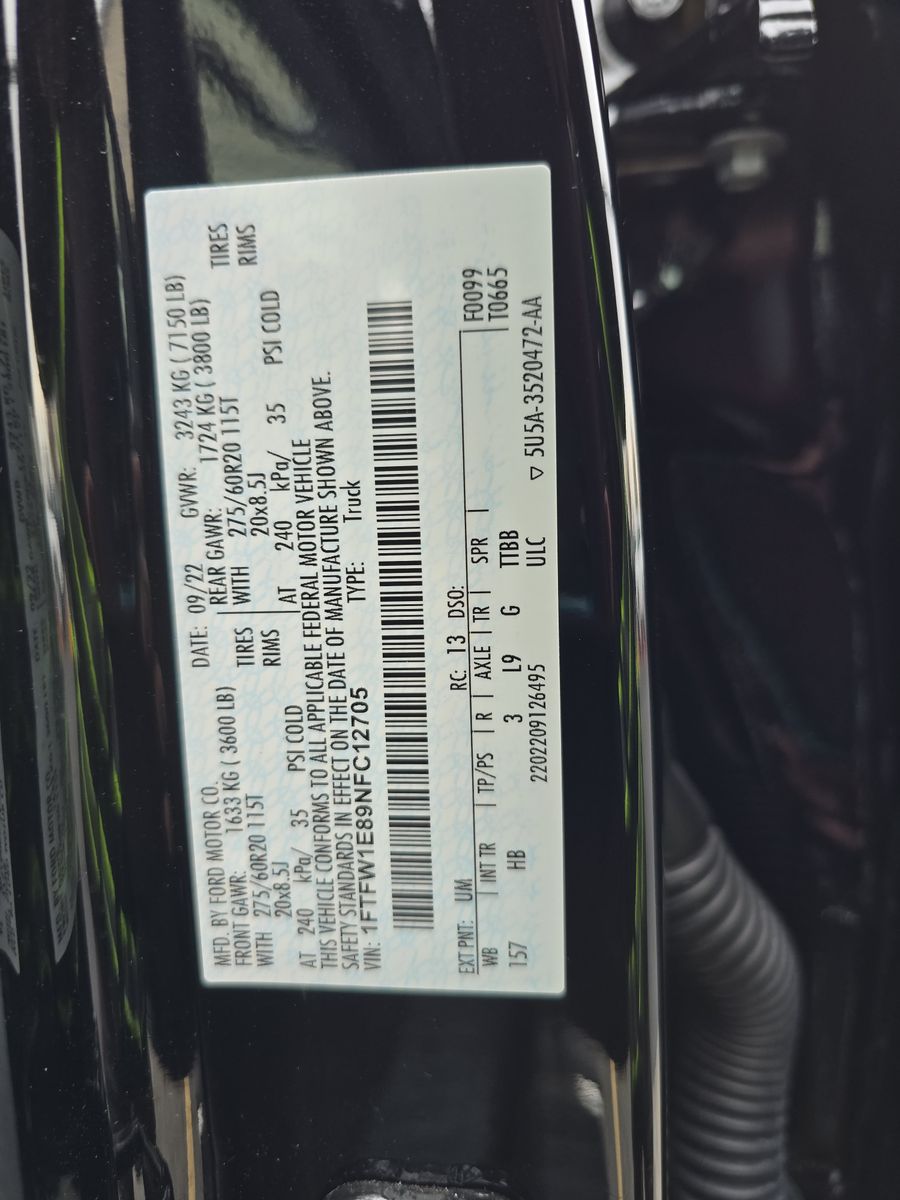 2022 Ford F-150 Lariat AWD