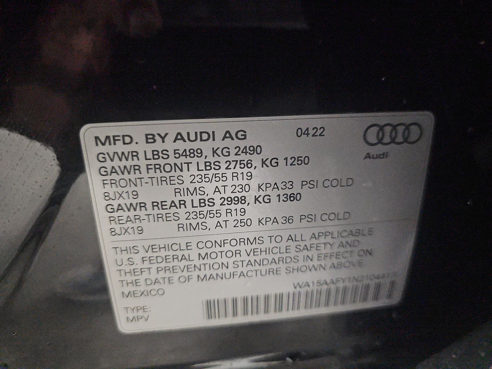 2022 Audi Q5 S line Premium Plus AWD