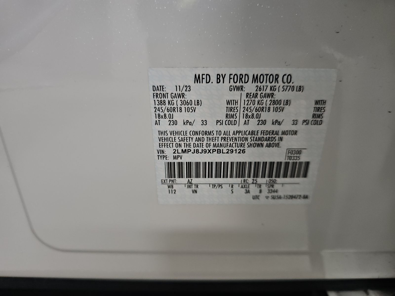 2023 Lincoln Nautilus Standard AWD