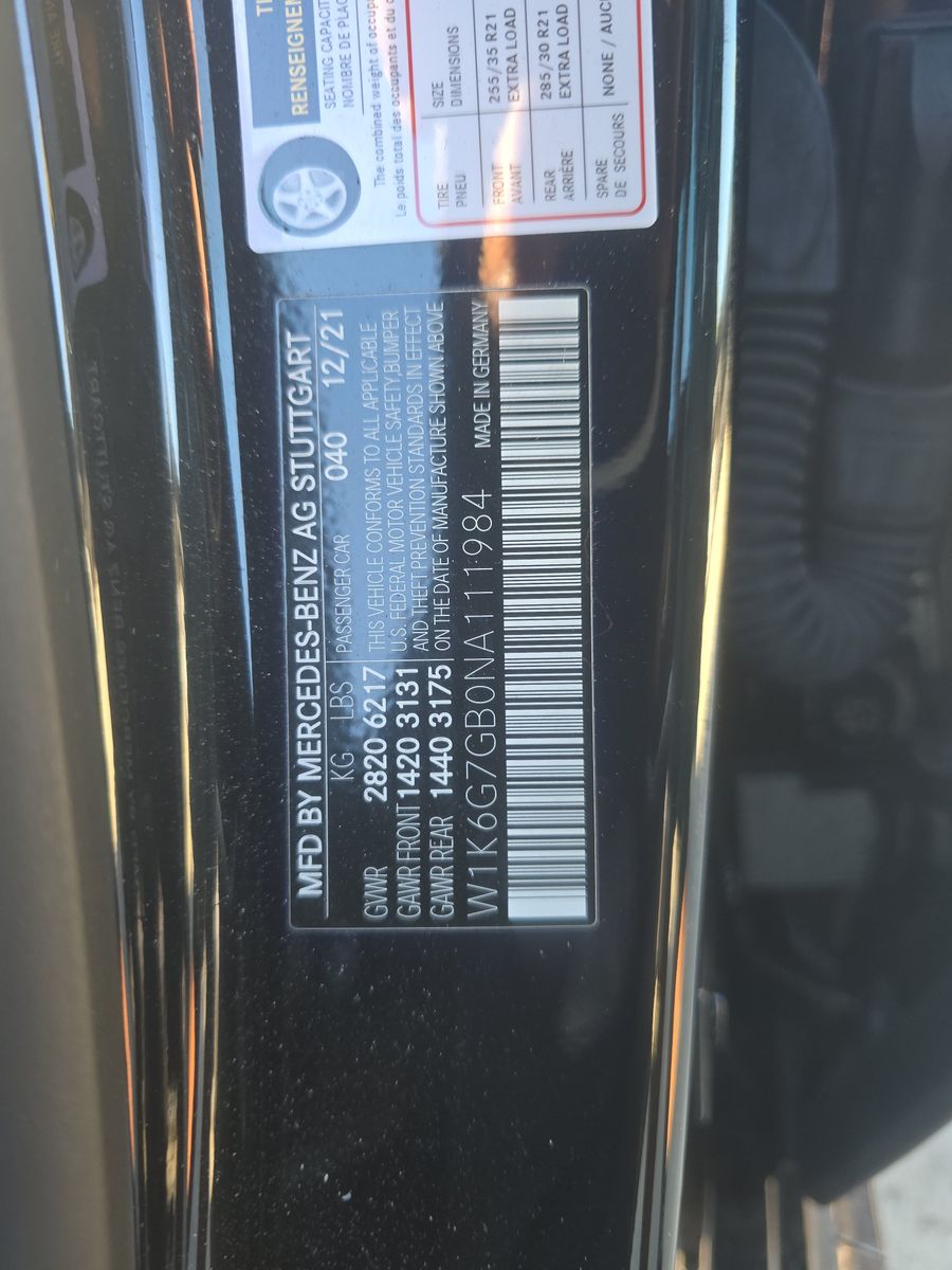 2022 Mercedes-Benz S-Class S 580 AWD