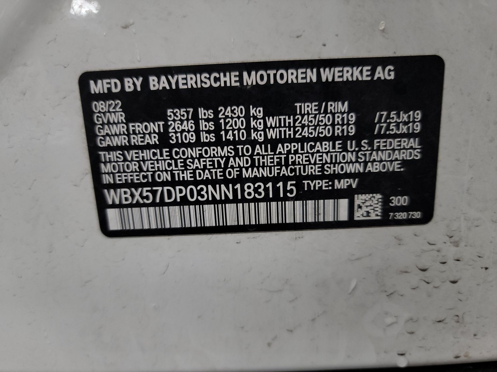 2022 BMW X3 xDrive30i AWD