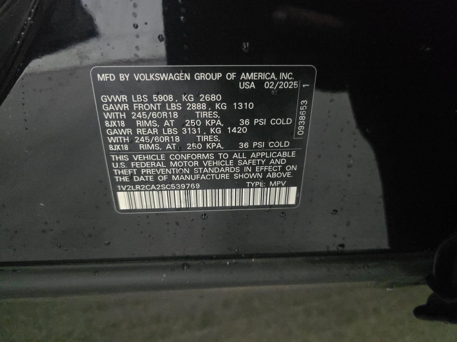 2025 Volkswagen Atlas 2.0T SE AWD