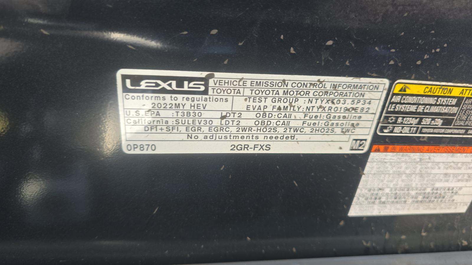 2022 Lexus RX RX 450h AWD