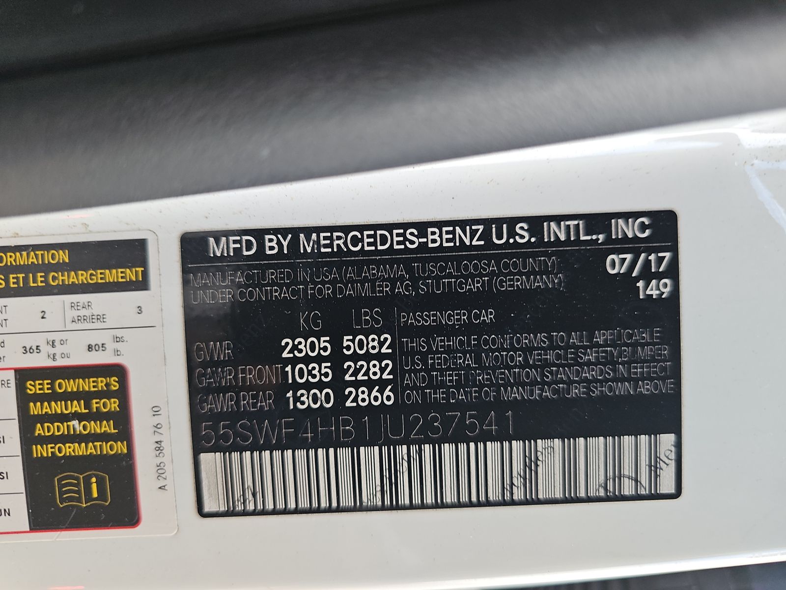 2018 Mercedes-Benz C-Class C 350e RWD