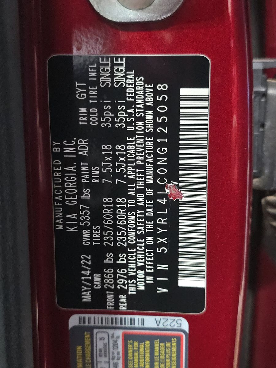 2022 Kia Sorento S FWD