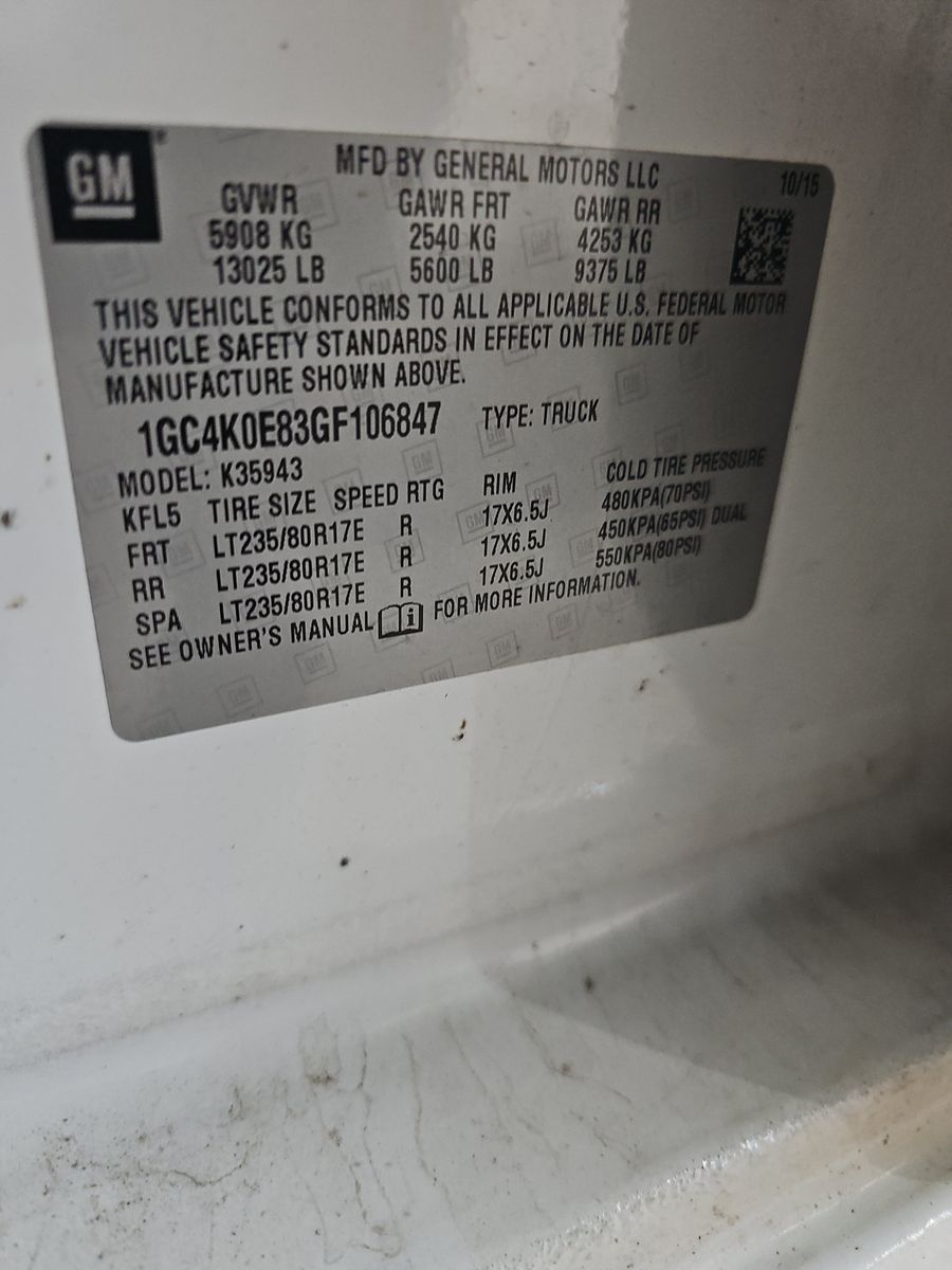 2016 Chevrolet Silverado 3500HD LTZ AWD