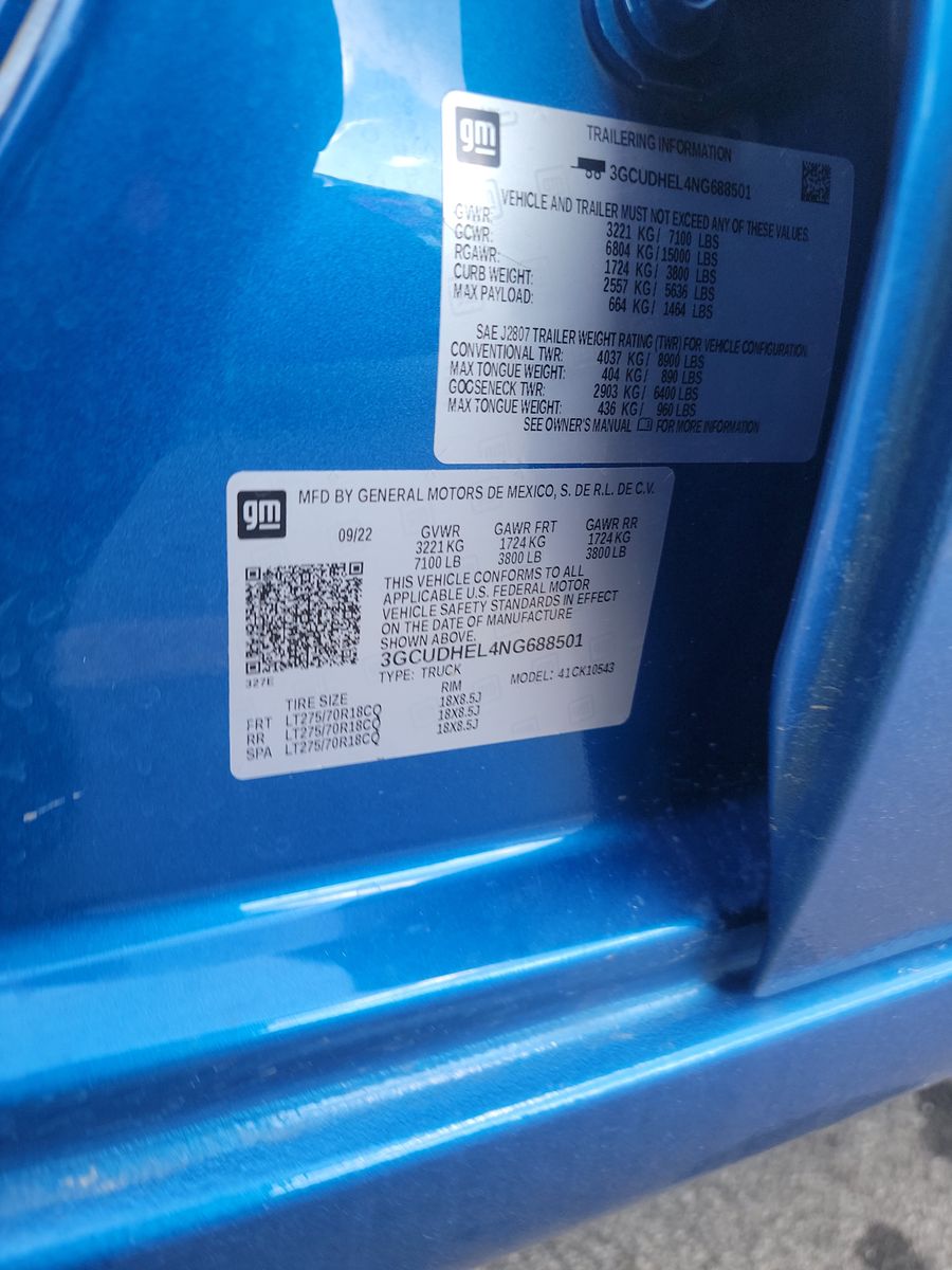 2022 Chevrolet Silverado 1500 ZR2 AWD