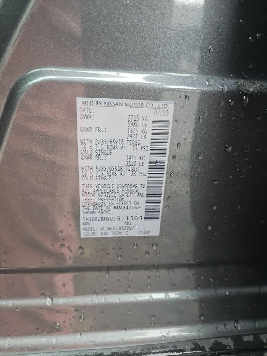 2020 Nissan Pathfinder SV AWD