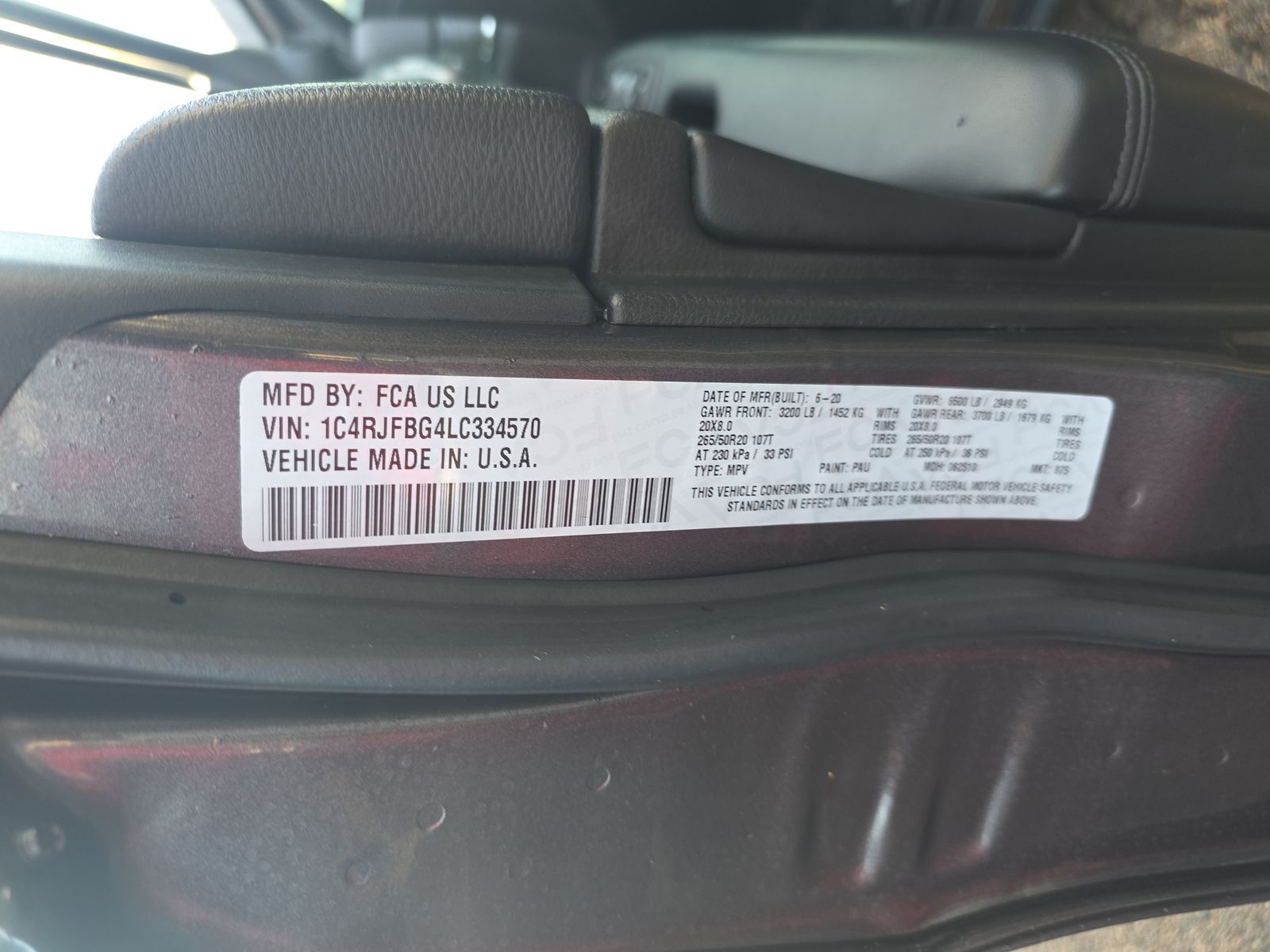 2020 Jeep Grand Cherokee Limited AWD