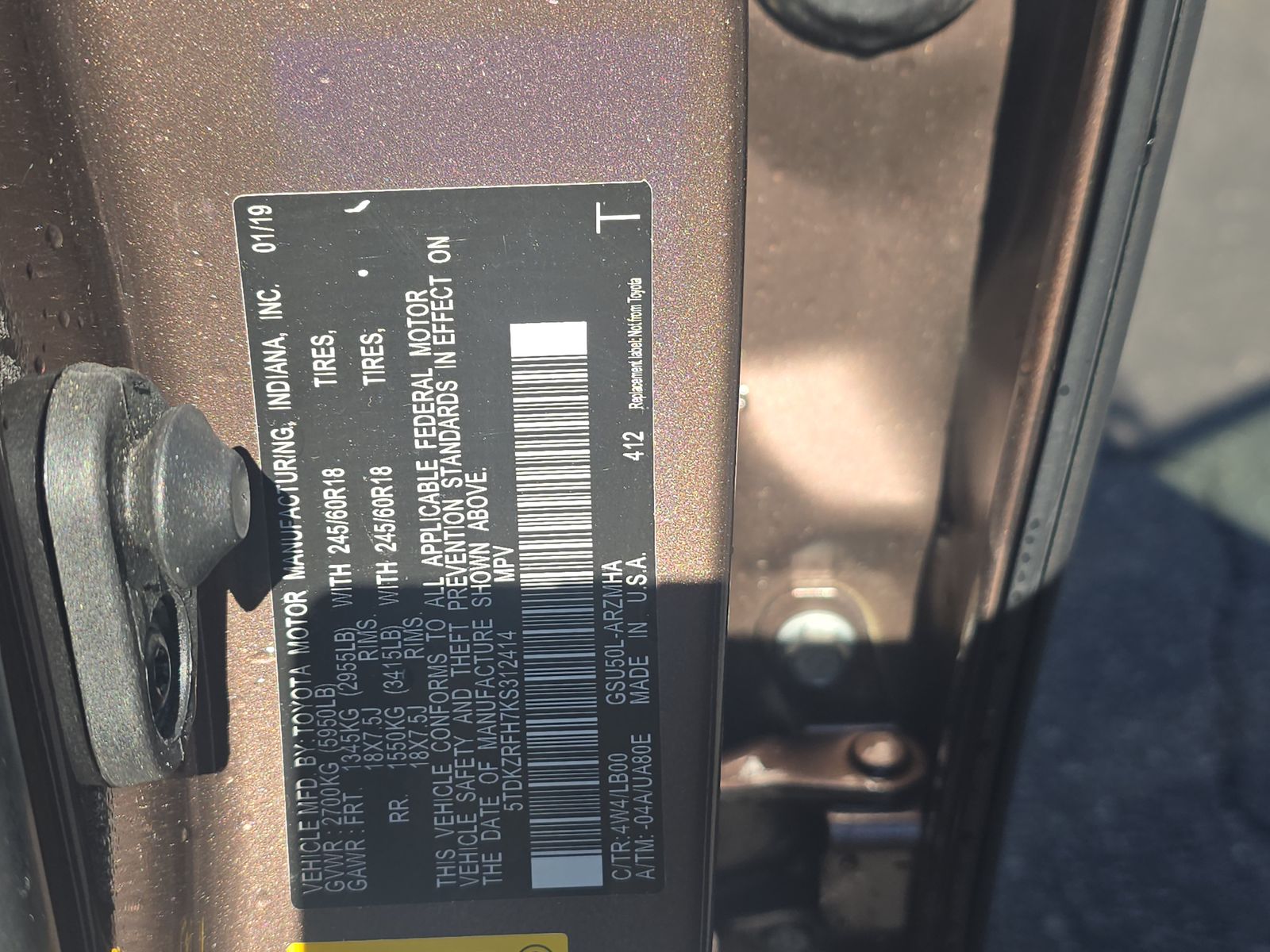 2019 Toyota Highlander XLE FWD