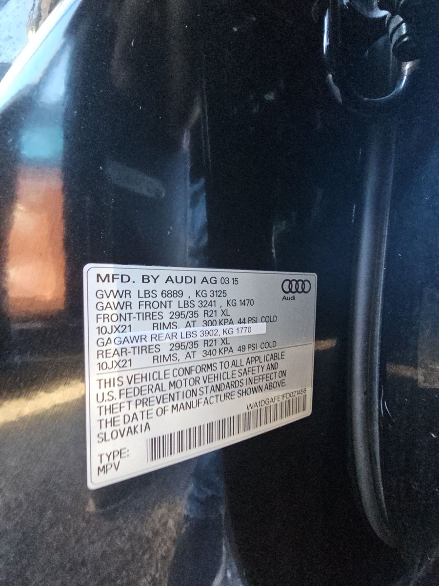 2015 Audi Q7 3.0T S line Prestige AWD