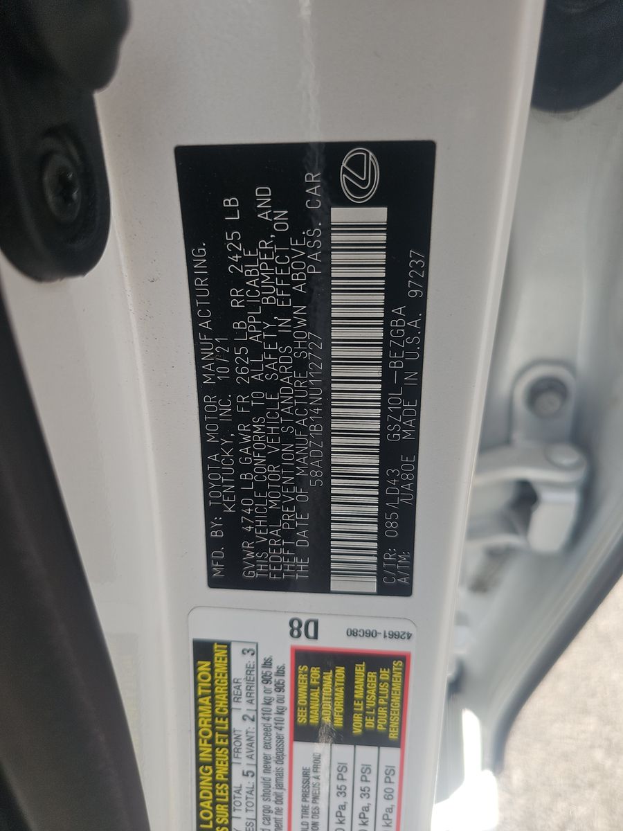 2022 Lexus ES ES 350 FWD