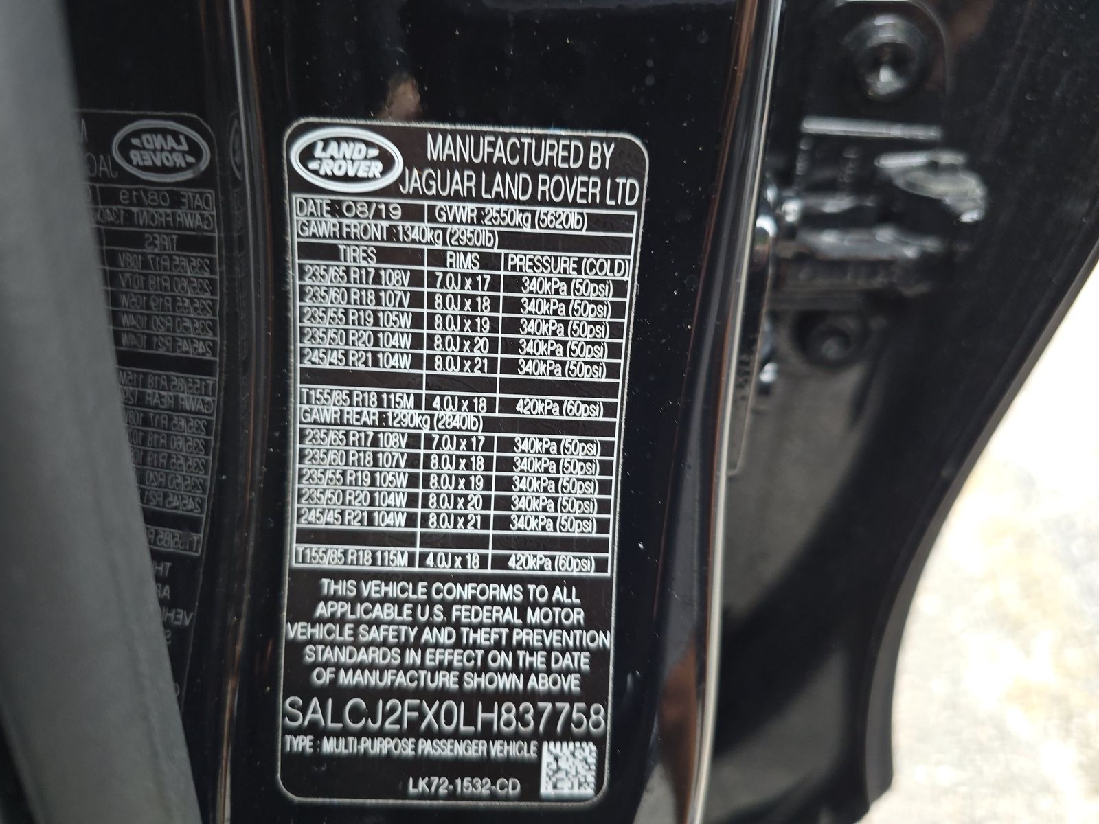 2020 Land Rover Discovery Sport S AWD