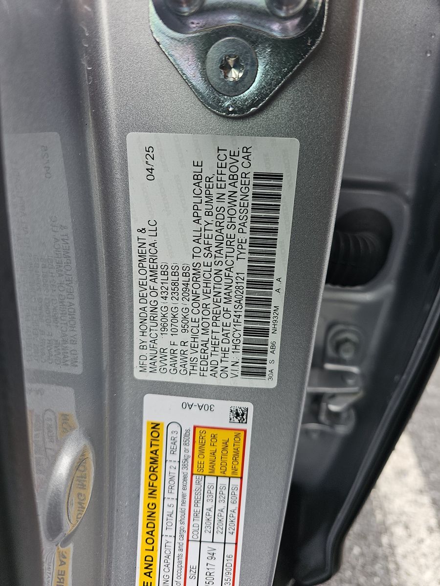 2025 Honda Accord SE FWD