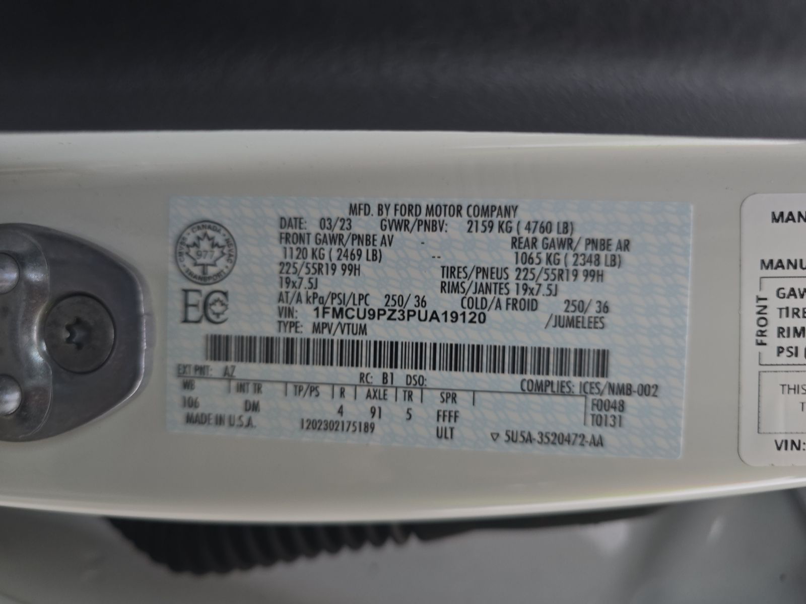 2023 Ford Escape Hybrid ST-Line Elite AWD