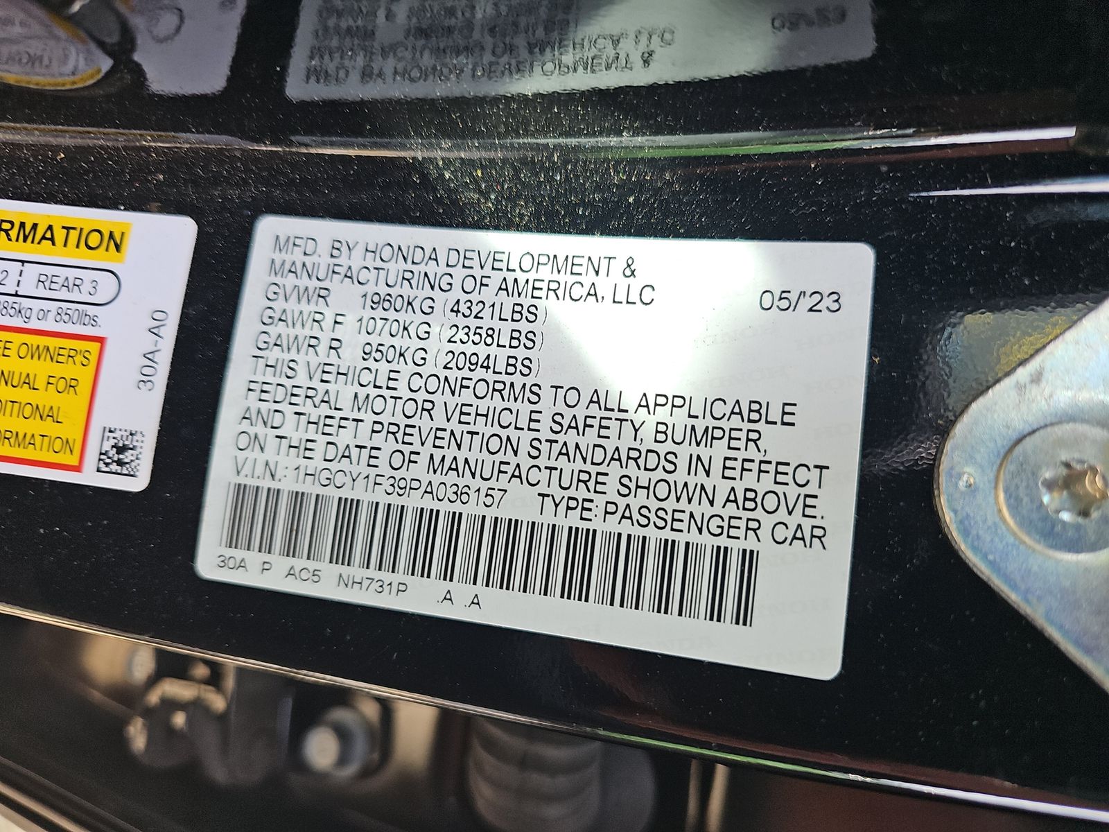 2023 Honda Accord EX FWD