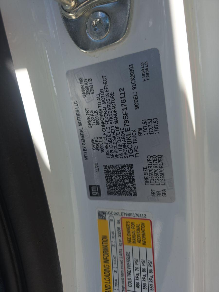 2025 Chevrolet Silverado 2500HD Work Truck AWD