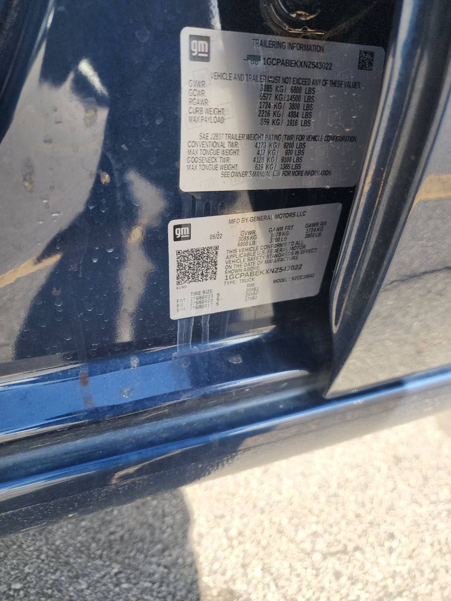 2022 Chevrolet Silverado 1500 Custom RWD