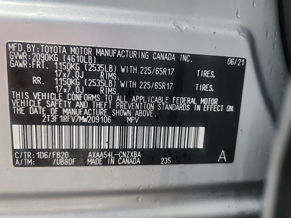 2021 Toyota RAV4 LE AWD