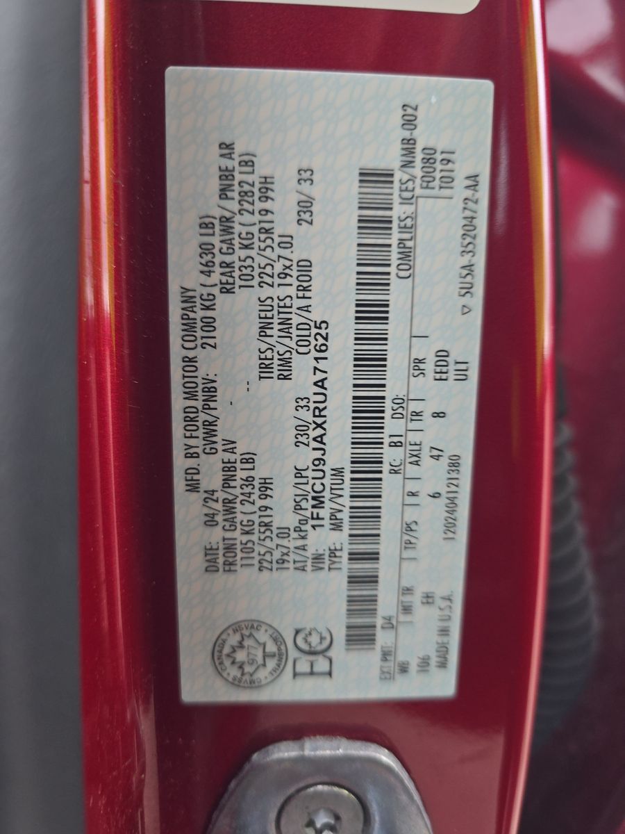 2024 Ford Escape Platinum AWD