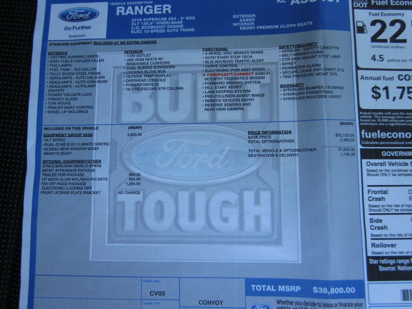 2019 Ford Ranger XLT AWD