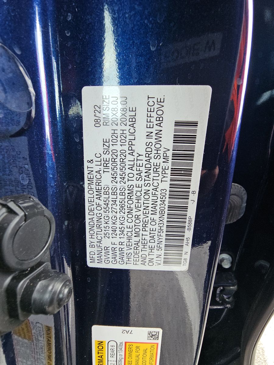 2022 Honda Pilot Sport FWD