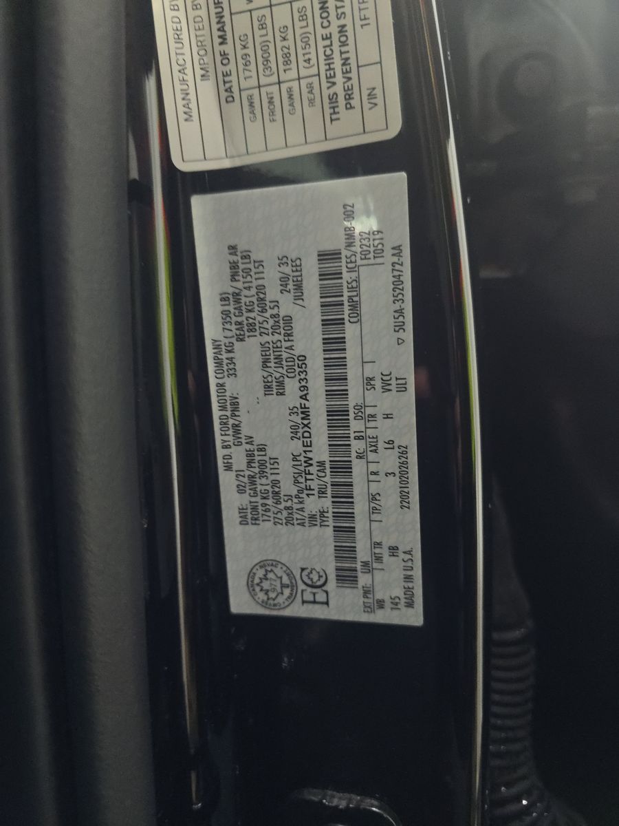 2021 Ford F-150 Hybrid Lariat AWD