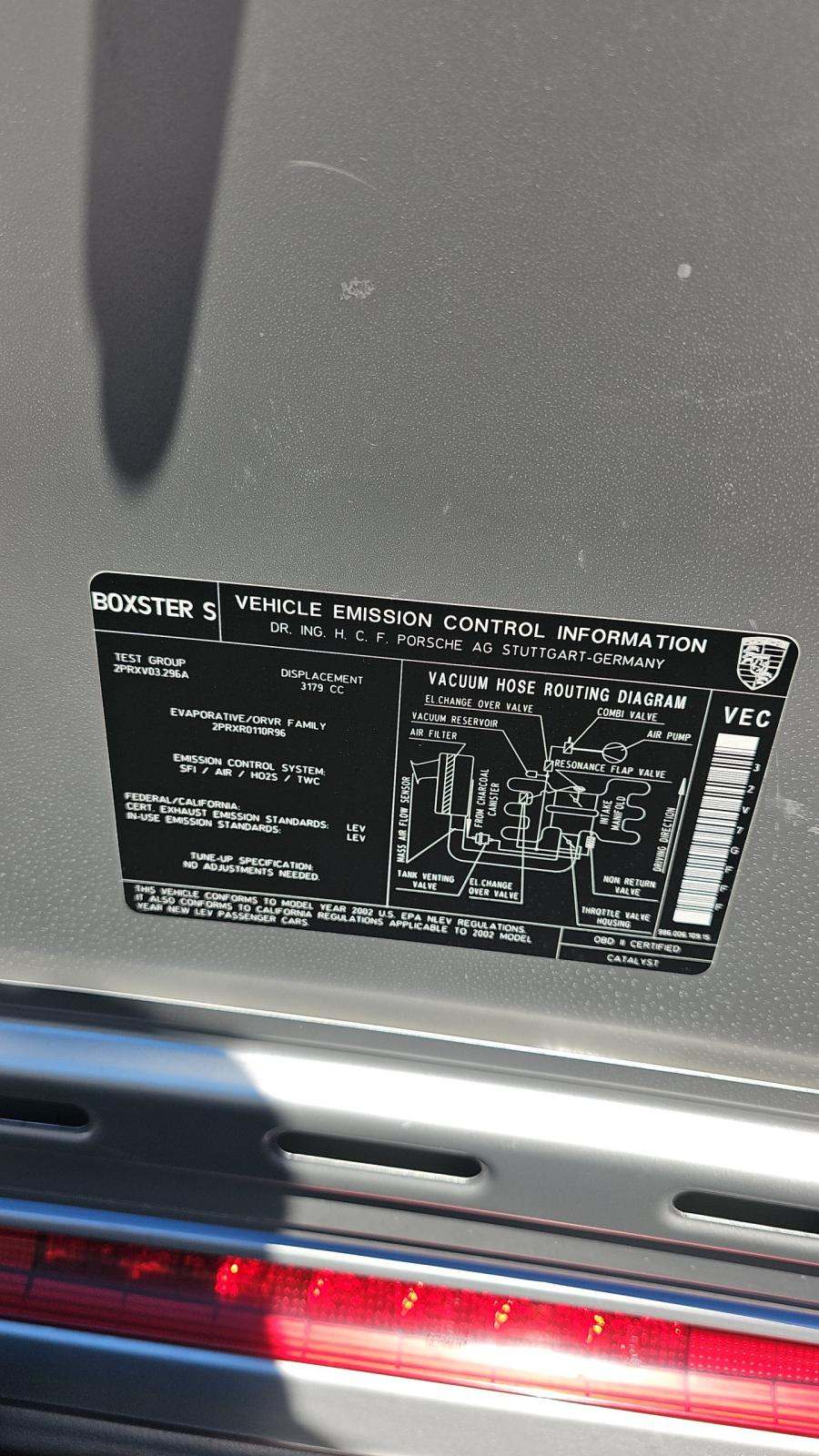 2002 Porsche Boxster S FWD