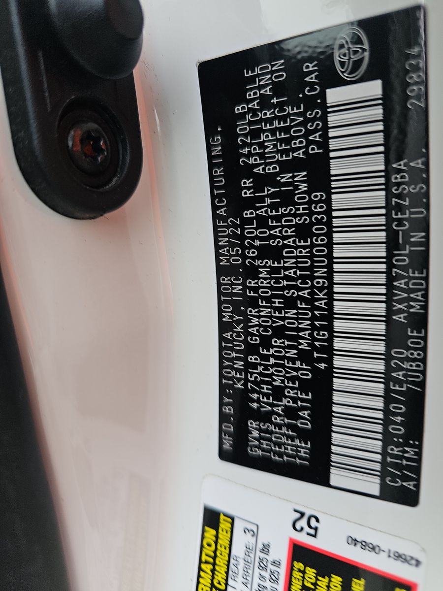 2022 Toyota Camry SE FWD