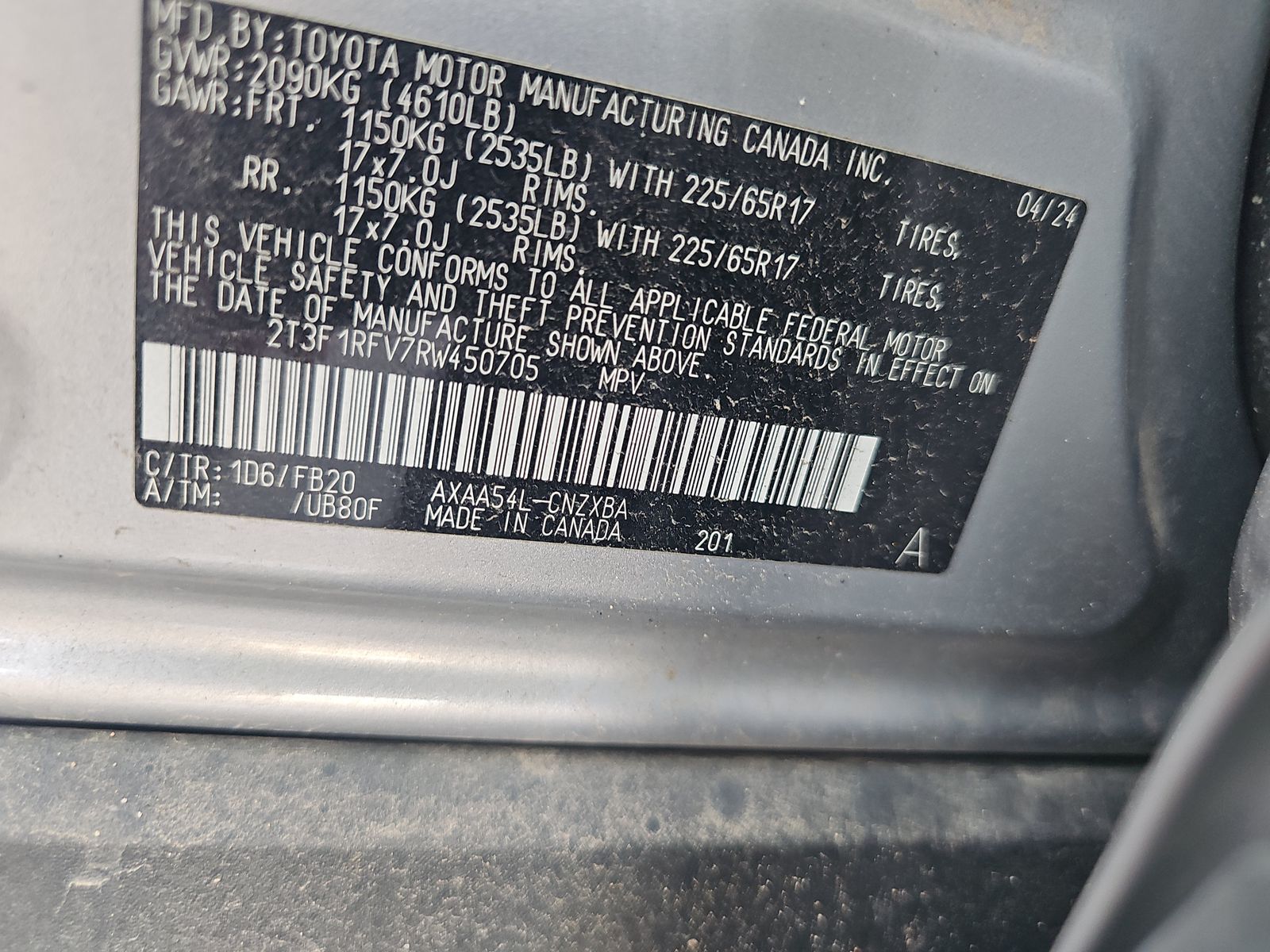 2024 Toyota RAV4 LE AWD