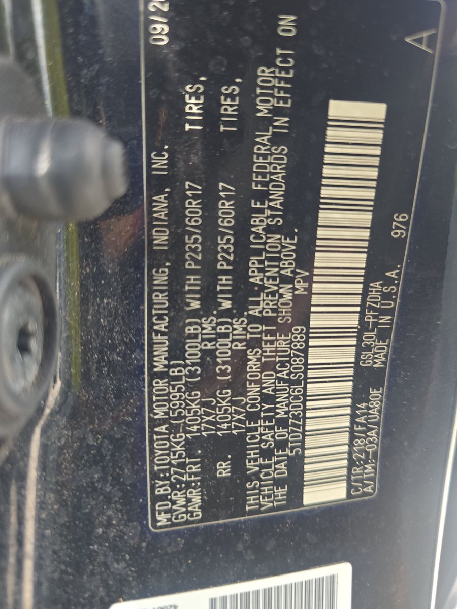 2020 Toyota Sienna L FWD