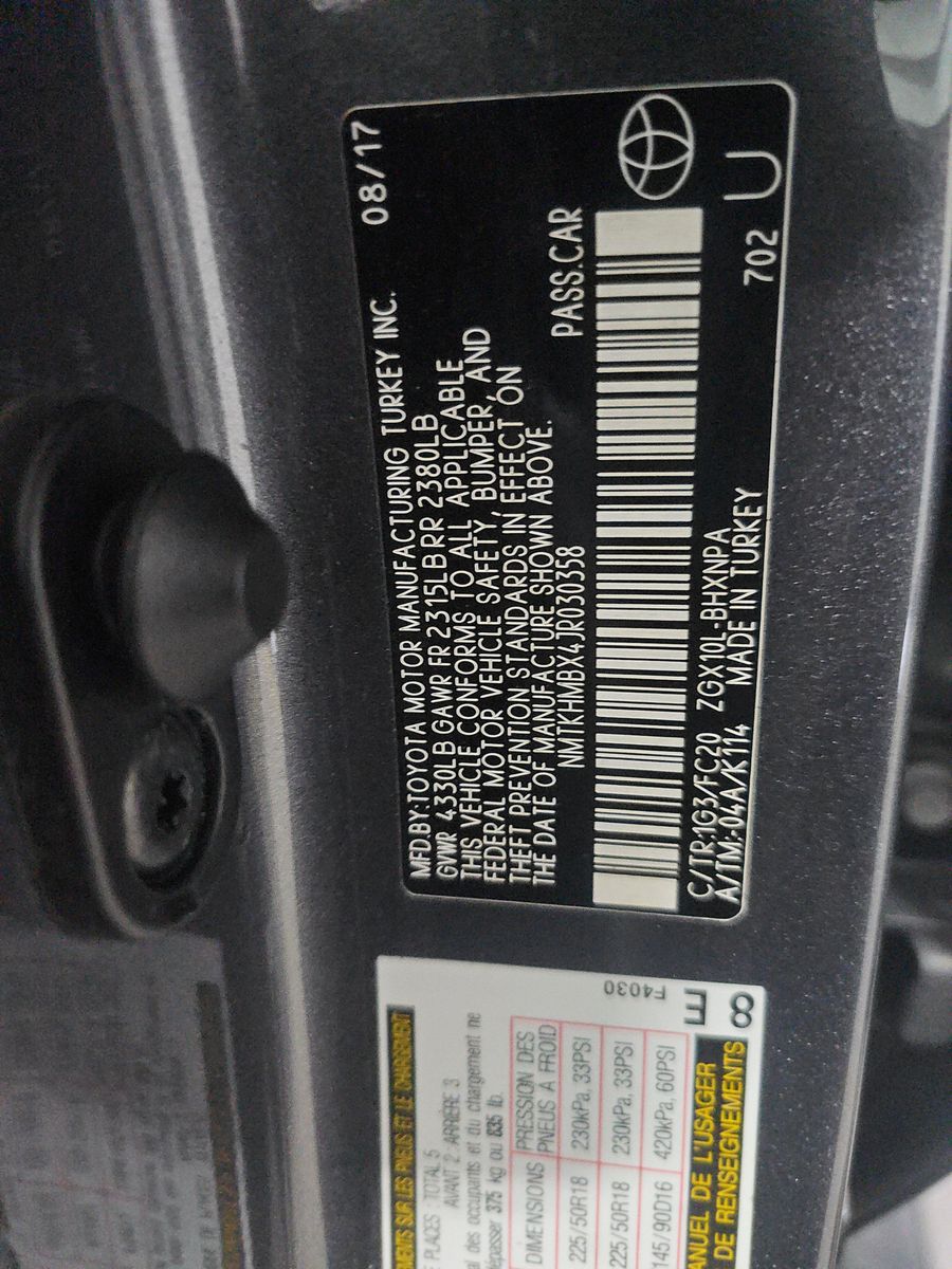 2018 Toyota C-HR XLE Premium FWD