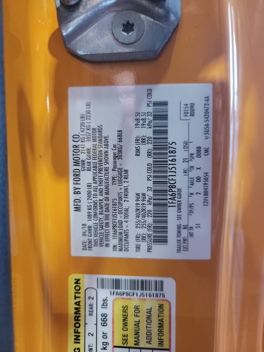 2018 Ford Mustang GT Premium RWD