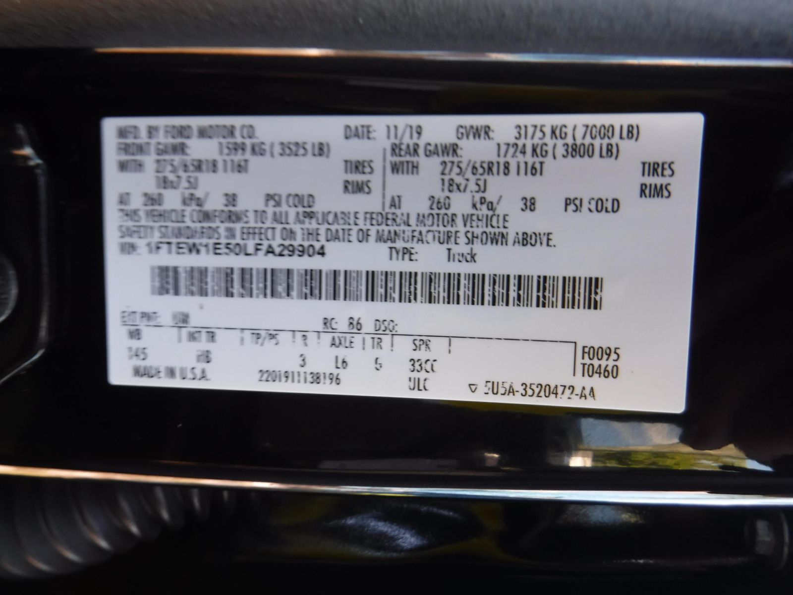 2020 Ford F-150 Lariat AWD