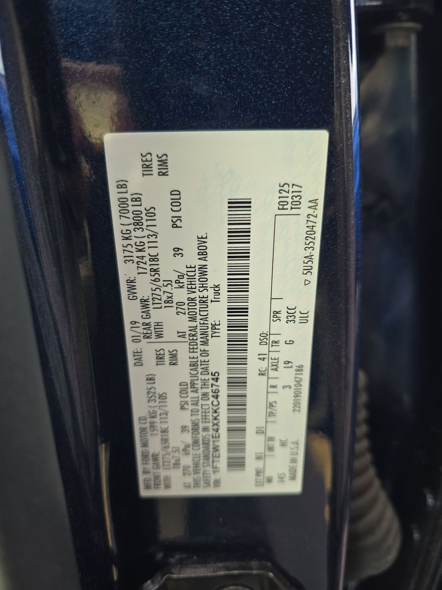 2019 Ford F-150 Lariat AWD