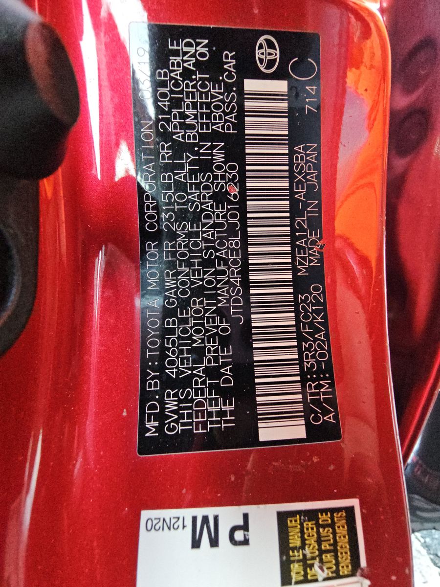 2020 Toyota Corolla SE FWD