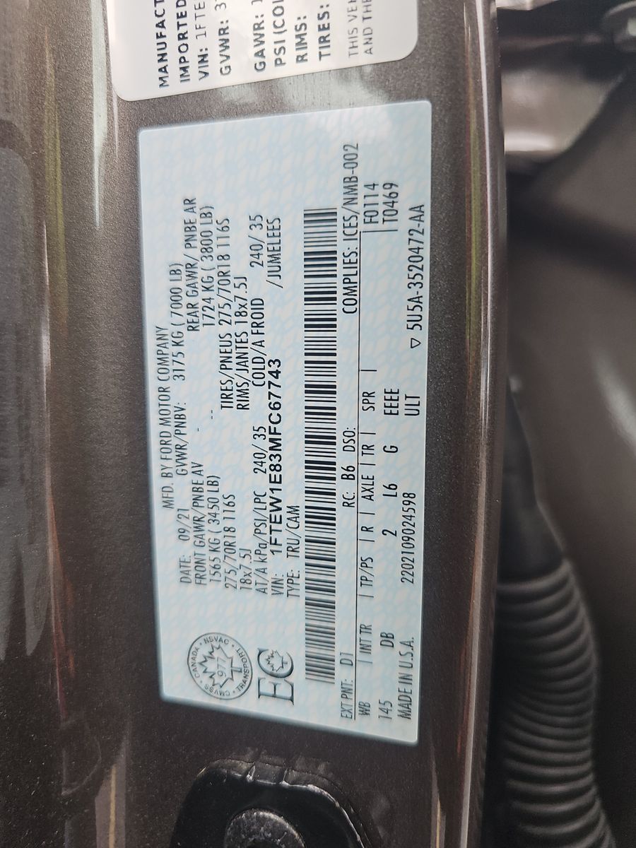 2021 Ford F-150 Tremor AWD