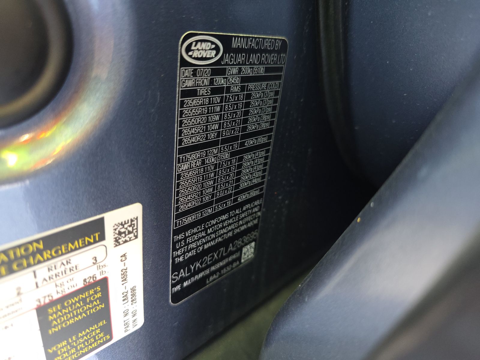 2020 Land Rover Range Rover Velar R-Dynamic S AWD