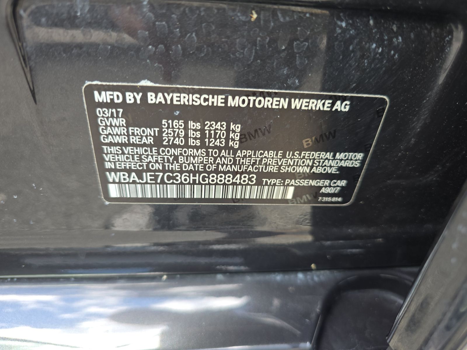 2017 BMW 5 Series 540i xDrive AWD