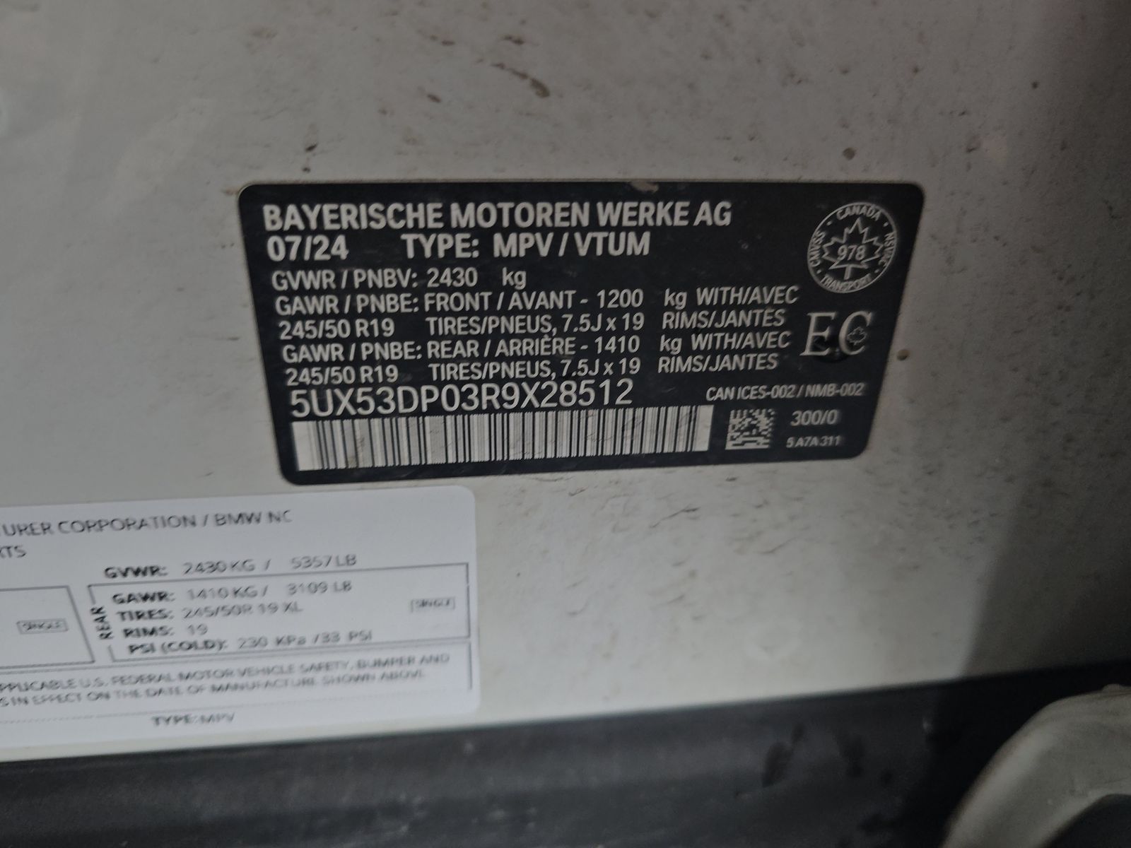 2024 BMW X3 xDrive30i AWD