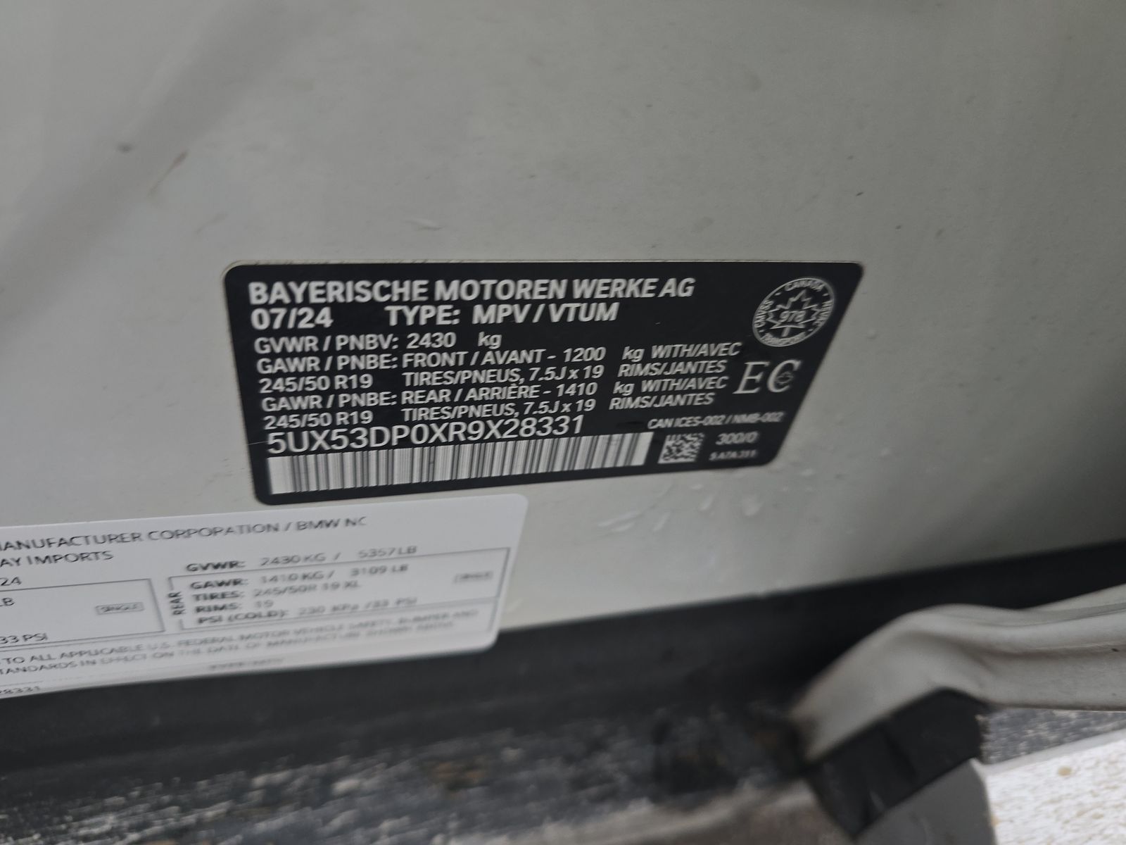 2024 BMW X3 xDrive30i AWD